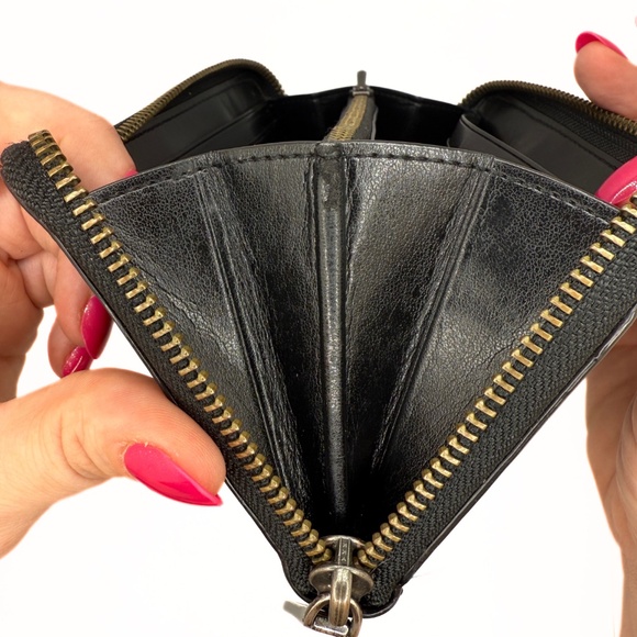 Coach Black Long Accordion Zip Wallet - Picture 14 of 15